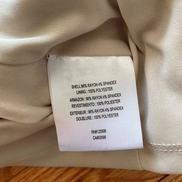 NWT Ellen Tracy Tan and Gold Short Sleeve Dress Size Extra Large - Picture 9 of 9